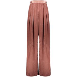 Fabiana Filippi, Broeken, Dames, Roze, XS, Polyester, Geplooide Corduroy Broek