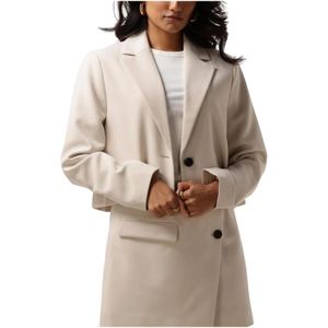 Second Female, Jassen, Dames, Beige, L, Polyester, Cropped Blazer
