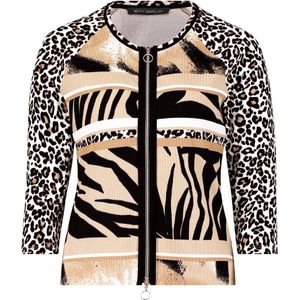 Betty Barclay, Jassen, Dames, Bruin, M, Leer, Dierenprint Shirtjas