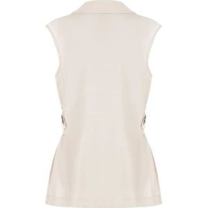 Rinascimento, Jassen, Dames, Wit, L, Polyester, Mouwloos Vest met V-hals