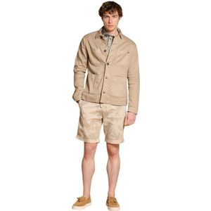 Mason's, Jassen, Heren, Beige, 3Xl, Katoen, Zomer Overshirt in Linnen Katoenmix