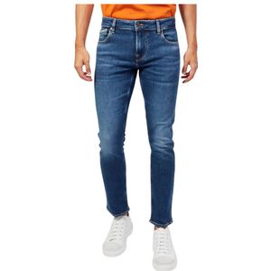 Guess, Jeans, Heren, Blauw, W30, Katoen, Blauwe Skinny Katoenen Jeans