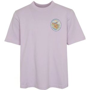 Casablanca, Tops, Heren, Paars, L, Katoen, Elemental Print Tee