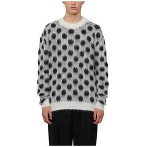 Marni, Truien, Heren, Wit, L, Polka Dot Mohair Trui