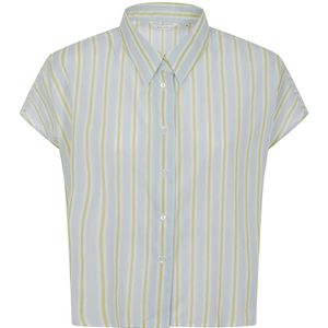 Xacus, Blouses & Shirts, Dames, Veelkleurig, M, Stretch Poplin Slim Fit Overhemd