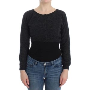 Ermanno Scervino, Truien, Dames, Grijs, S, Wol, Cropped Trui