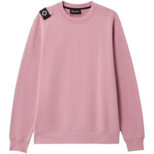 Ma.strum, Sweatshirts & Hoodies, Heren, Roze, S, Katoen, Sportkleding-geïnspireerde Core Crew Sweatshirt