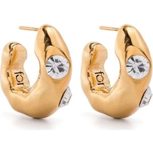 Forte Forte, Accessoires, Dames, Geel, ONE Size, Kristal Vlinder Oorbellen Set