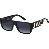 Marc Jacobs, Accessoires, unisex, Zwart, 57 MM, Zwart Wit/Donkergrijs Zonnebril