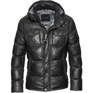 Bugatti, Jassen, Heren, Zwart, M, Leer, Heren Leren Jas Busalvatore