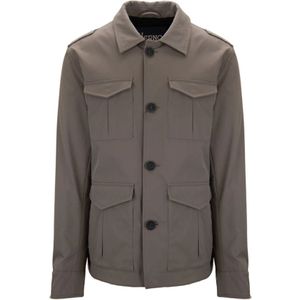 Herno, Jassen, Heren, Bruin, XL, Heren knoopjas