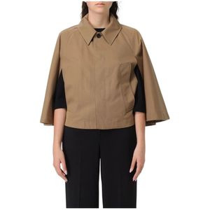 Burberry, Jassen, Dames, Beige, M, Katoen, Tijdloze Elegante Beige Cape