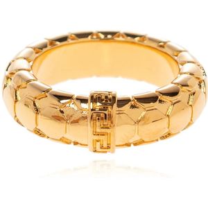 Versace, Accessoires, Dames, Geel, 56 MM, Ring met een kenmerkend Grieks patroon