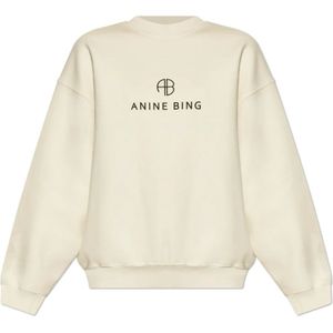 Anine Bing, Sweatshirts & Hoodies, Dames, Beige, S, Katoen, Jaci Sweatshirt