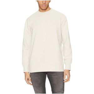 Calvin Klein Jeans, Sweatshirts & Hoodies, Heren, Beige, M, Katoen, Heren Crew Neck Sweatshirt