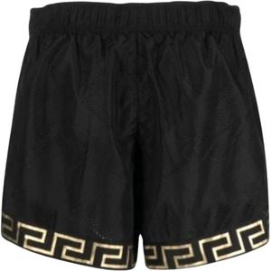 Versace, Korte broeken, Heren, Zwart, L, Stijlvolle Bermuda Shorts voor Mannen