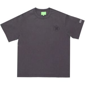 Huf, Tops, Heren, Grijs, L, Katoen, Galaxies Relaxed Top Gunmetal Heren T-shirt