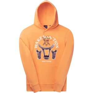 Daily Paper, Sweatshirts & Hoodies, Heren, Oranje, XS, Rivo Hooded Sweater