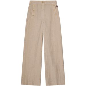 Busnel, Broeken, Dames, Beige, M, Leer, Pim Broek