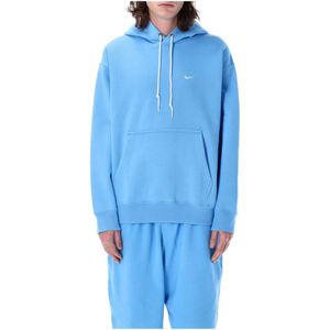 Nike, Sweatshirts & Hoodies, Heren, Blauw, L, Katoen, Swoosh Hoodie met trekkoord