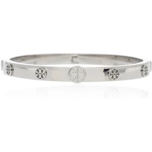 Tory Burch, Accessoires, Dames, Grijs, M, Armband met Logo