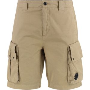 C.p. Company, Korte broeken, Heren, Beige, XL, Katoen, Cargo Bermuda Shorts 100% Katoen