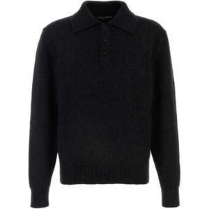 Dolce & Gabbana, Tops, Heren, Grijs, L, Nylon, Grijze nylonmix trui
