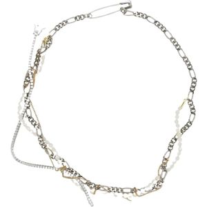 Magliano, Accessoires, Dames, Grijs, ONE Size, Elegant Beaded Chain Necklace