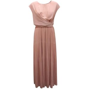 Sandro Ferrone, Kleedjes, Dames, Roze, M, Wol, Lola Wollen Jurk Made in Italy