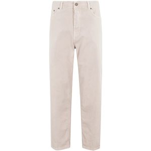 Haikure, Broeken, Dames, Beige, W30, Katoen, Hoge Taille Twill Broek in Roze