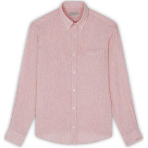 Paul & Shark, Overhemden, Heren, Roze, 3Xl, Linnen, Seersucker overhemd Riviera Hello Capri