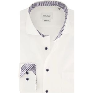 Eterna, Overhemden, Heren, Wit, L, Katoen, Wit Business Overhemd Modern Fit