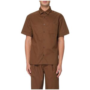 A.p.c., Overhemden, Heren, Bruin, S, Katoen, Klassiek Bruin Casual Overhemd