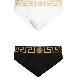 Versace, Ondergoed, Heren, Zwart, 3Xl, Katoen, Twee-pack slips