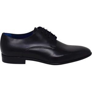 Marco Ferretti, Schoenen, Heren, Zwart, 44 EU, Heren leren veterschoenen