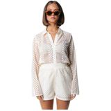 Colourful Rebel, Korte broeken, Dames, Wit, M, Katoen, Gehaakte Basic Shorts