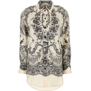Zimmermann, Blouses & Shirts, Dames, Veelkleurig, S, Zijden Crush Shirt