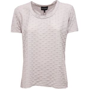 Armani, Tops, Dames, Grijs, S, Polyester, Lichtgrijze polyester schelp top