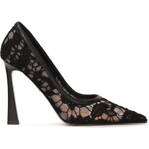 Kazar, Schoenen, Dames, Zwart, 39 EU, Leer, Kanten avondpumps