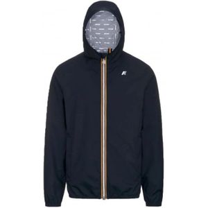 K-Way, Jassen, Heren, Blauw, M, Polyester, Slim Fit Stretch Dot Jas