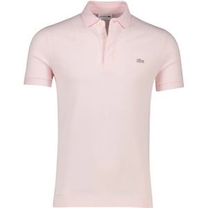Lacoste, Tops, Heren, Roze, 2Xl, Katoen, Polo Shirt met Korte Mouwen