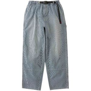 Gramicci, Jeans, Heren, Blauw, M, Denim, Hickory Japanse Denim Werkbroek