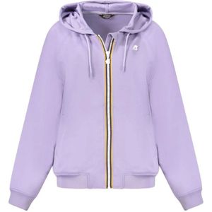 K-Way, Sweatshirts & Hoodies, Dames, Paars, L, Polyester, Paarse Polyester Sweater Relaxte Pasvorm