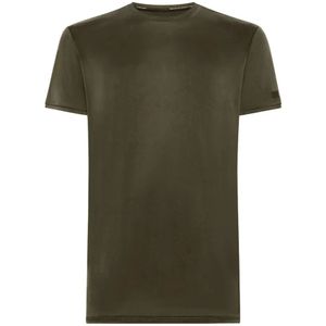 Rrd, Tops, Heren, Groen, M, Monochrome T-shirt in Cupro-stof