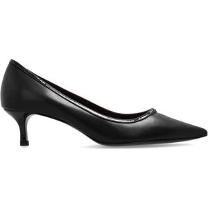 Tory Burch, Schoenen, Dames, Zwart, 37 1/2 EU, Leer, Double T Buckle Pumps
