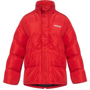 Balenciaga, Jassen, Heren, Rood, XS, Oversized gewatteerde jas