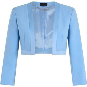 Liu Jo, Jassen, Dames, Blauw, L, Satijn, Geknipte Satijnen Jas