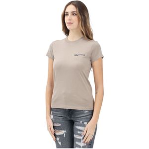 Karl Lagerfeld, Tops, Dames, Bruin, S, Katoen, T-shirts en Polos