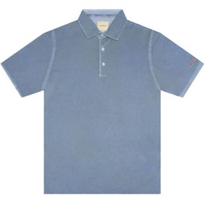 Tramarossa, Tops, Heren, Blauw, 2Xl, Katoen, Geborduurd Logo Polo Shirt