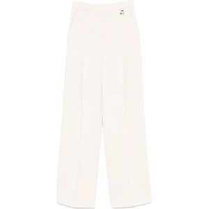 Elisabetta Franchi, Broeken, Dames, Beige, S, Katoen, Chique Broeken voor Dames